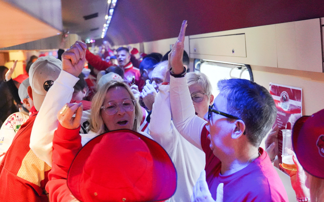 Ein rot-weißes Ausrufezeichen für unseren Standort